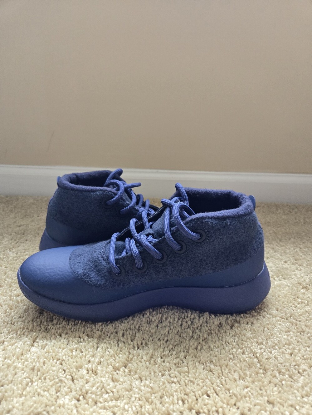 Allbirds Wool High Top Runners Womens 9 Blue Lace Up - Picture 6 of 10